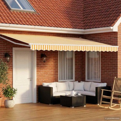 Manual retractable awning...