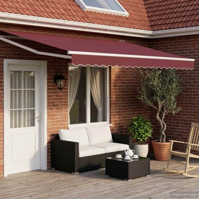 Manual retractable awning...