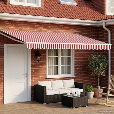 Manual retractable awning...