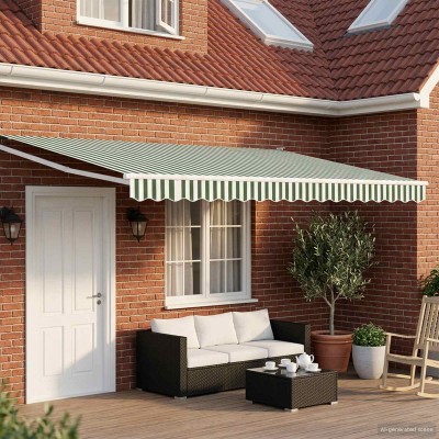 Manual retractable awning...