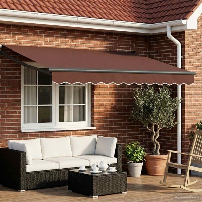 Manual retractable awning...