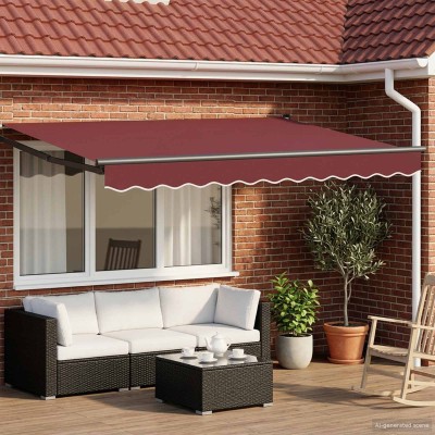 Manual retractable awning...