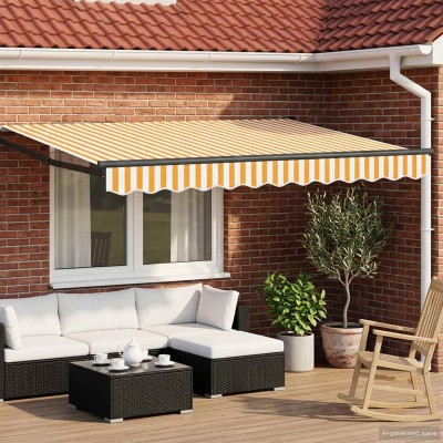 Manual retractable awning...