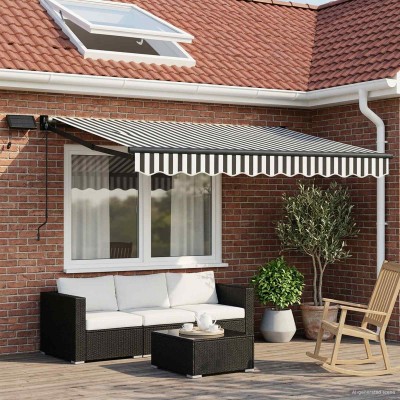 Manual retractable awning...