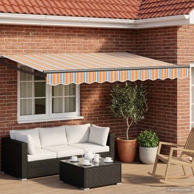 Manual retractable awning...