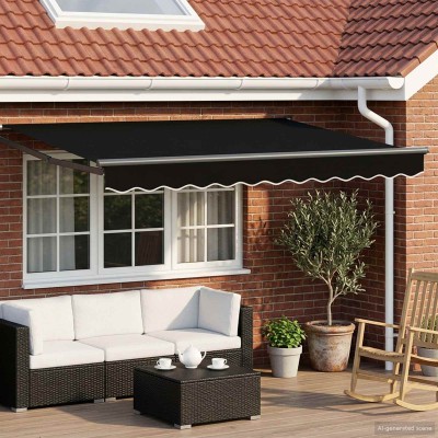 Manual retractable awning...