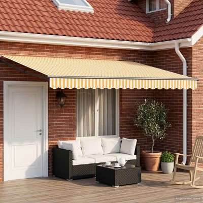Manual retractable awning...