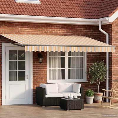 Manual retractable awning...