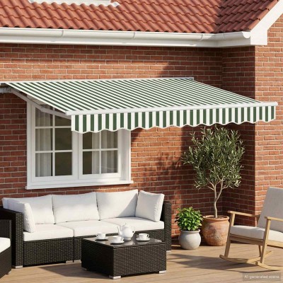 Manual folding awning Green...