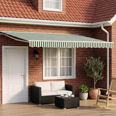 Manual folding awning Green...