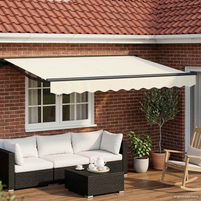 Manual folding awning Cream...