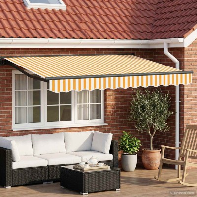 Manual folding awning...