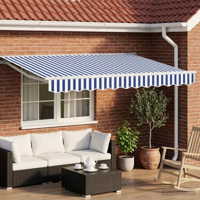 Manual awning frame with...