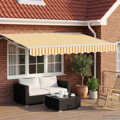Manual awning frame with...