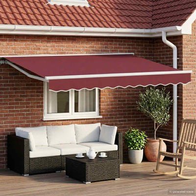 Manual awning frame with...