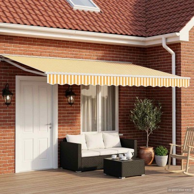 Manual awning frame with...