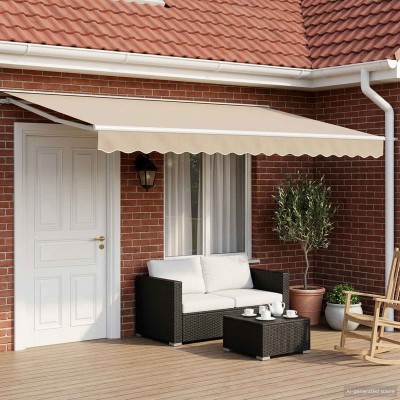 Manual awning frame with...