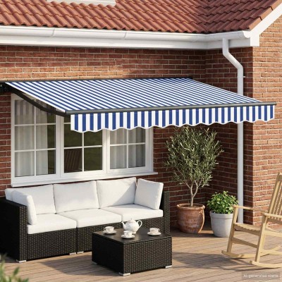 Manual awning frame with...
