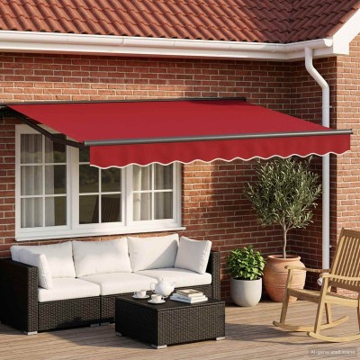 Manual awning frame with...
