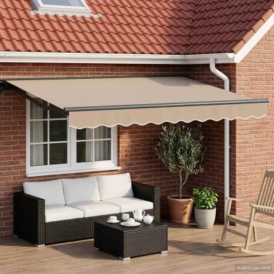 Manual awning frame with...
