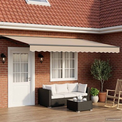 Manual awning frame with...