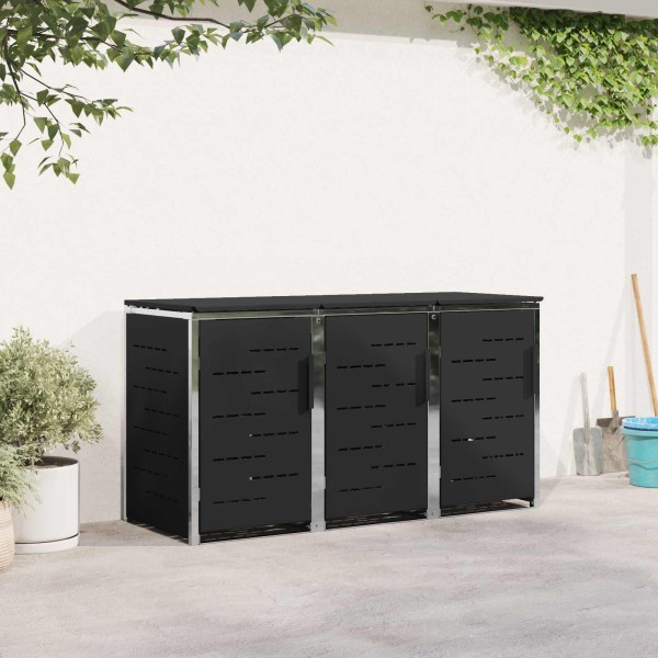 Waste bin storage for 3 Bins 240L Stainless steel