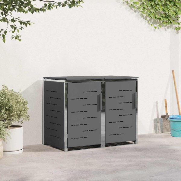 Waste bin storage for 2 Bins 240L Stainless steel