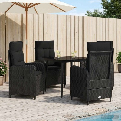 Sofa Table Set 5 pcs. Black