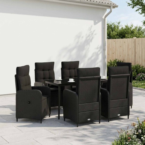 Sofa Table Set 7 pcs. Black