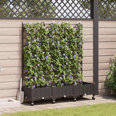 Garden pot with trellis and...