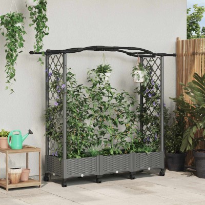 Raised bed with slats and...