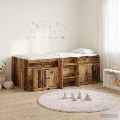 Loft bed with wardrobe with...