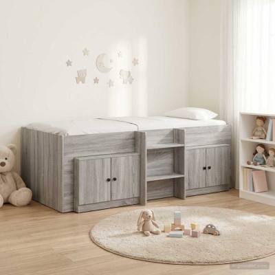 Loft bed with wardrobe 3...