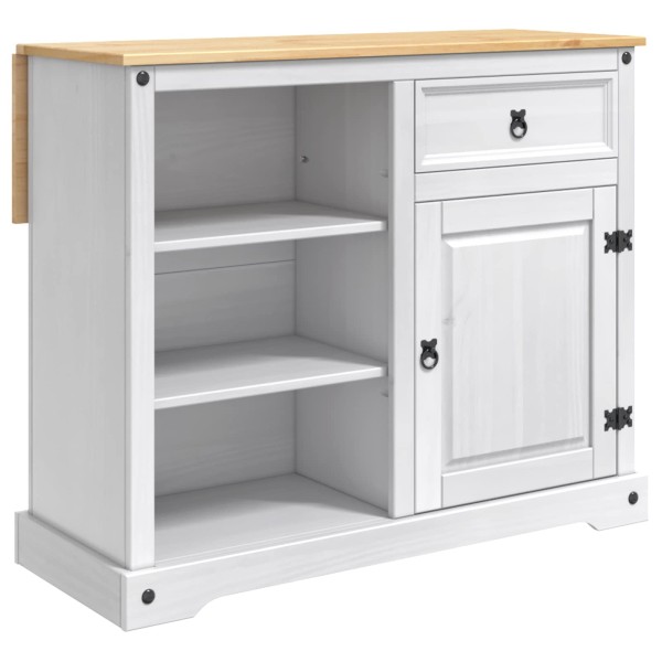 Kitchen island set 2 pcs. White and honey wax