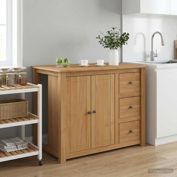 Kitchen island set 2 pcs. PANAMA Honey wax