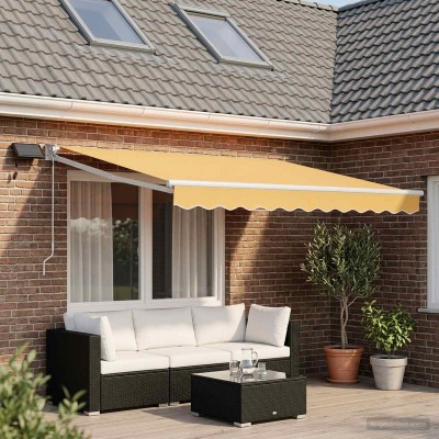 Manual retractable awning...