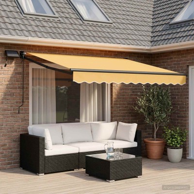 Manual retractable awning...