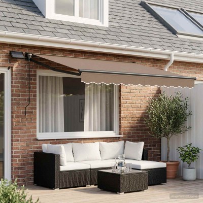 Manual retractable awning...