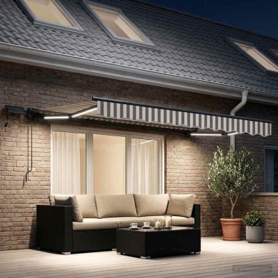 Manual awning frame with...