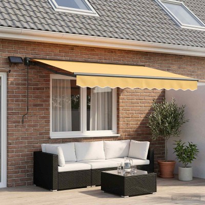 Manual awning frame with...