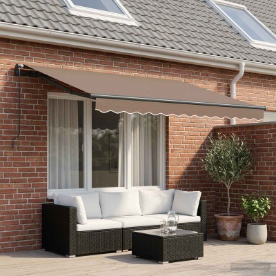Retractable awning Taupe...