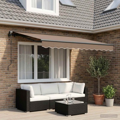 Retractable awning Taupe...