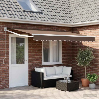 Retractable awning Taupe 4...