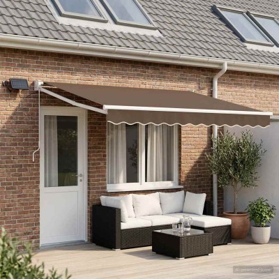 Manual retractable awning...