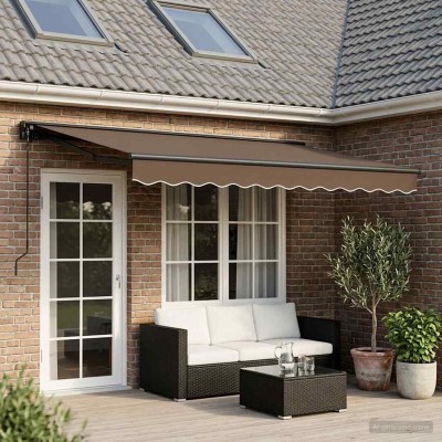 Manual folding awning Taupe...