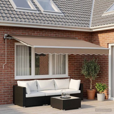 Retractable awning Taupe 4...