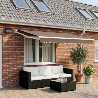 Manual retractable awning...