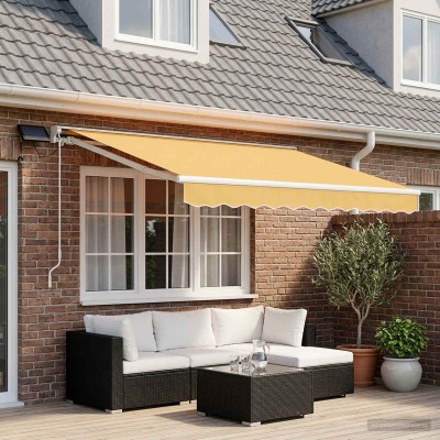 Manual awning frame with...