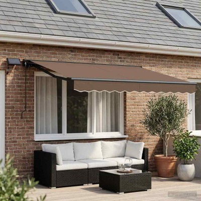 Manual awning frame with...