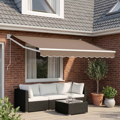 Retractable awning Taupe...